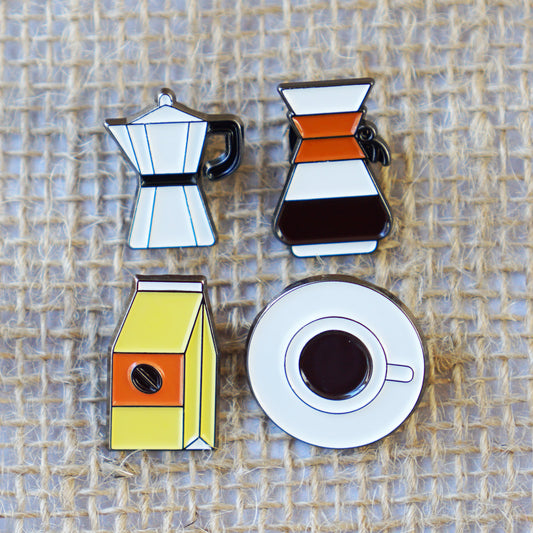 Coffee Gear Brooch Pins Charms