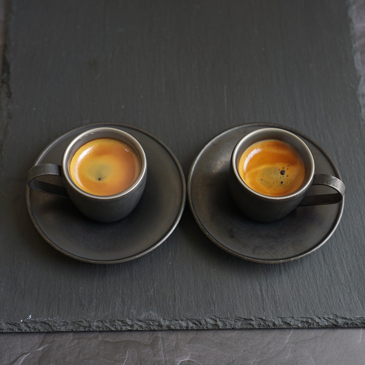 Stainless Steel Double Wall Espresso Coffee Cup & Saucer